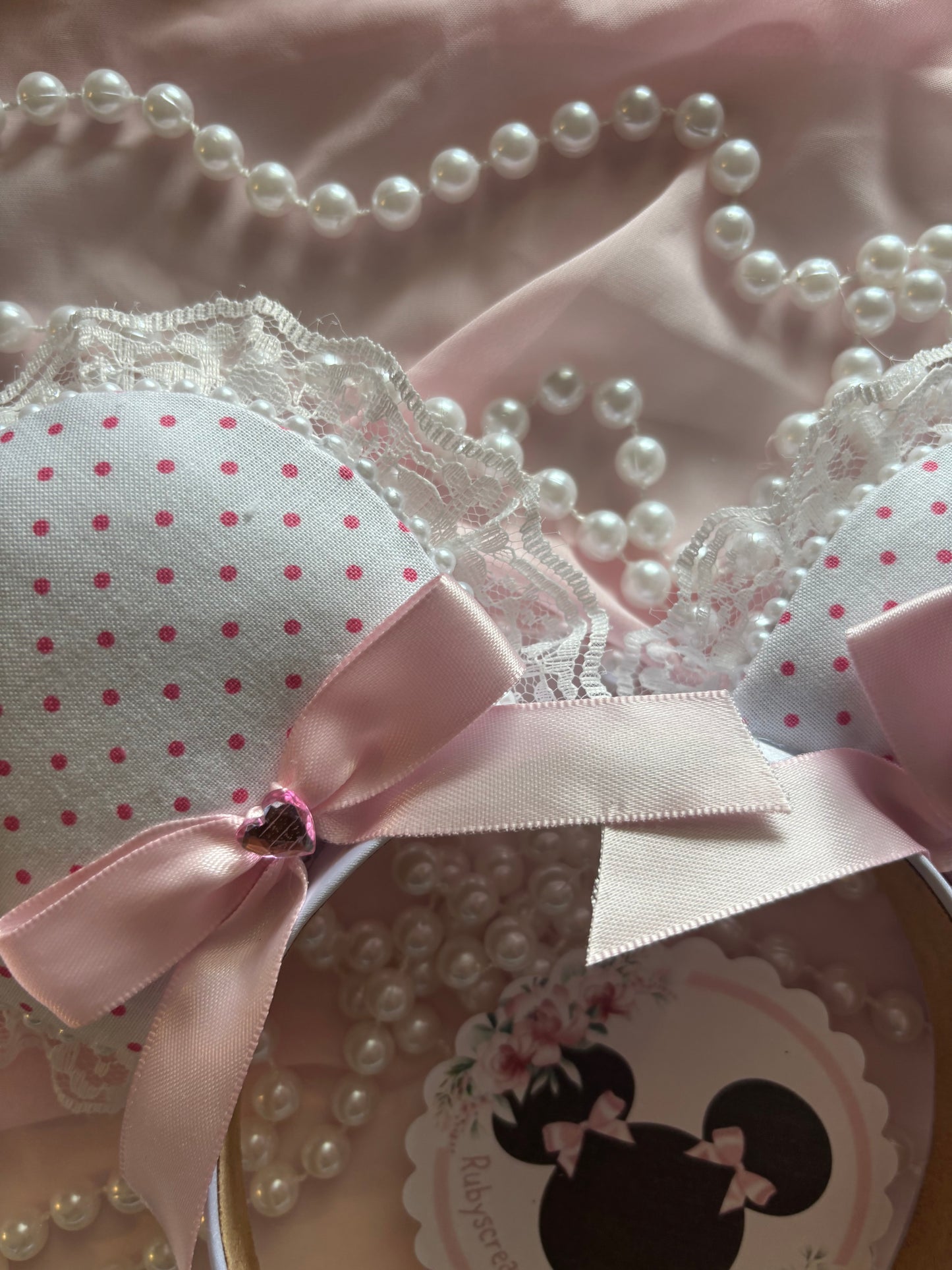 Fuchsia dot coquette mouse ears