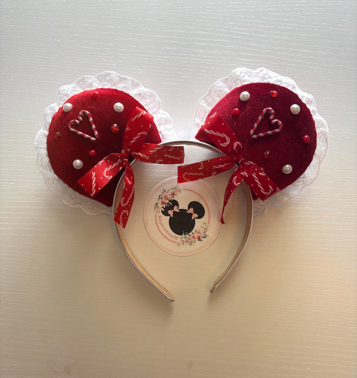 Red peppermint coquette mouse ears