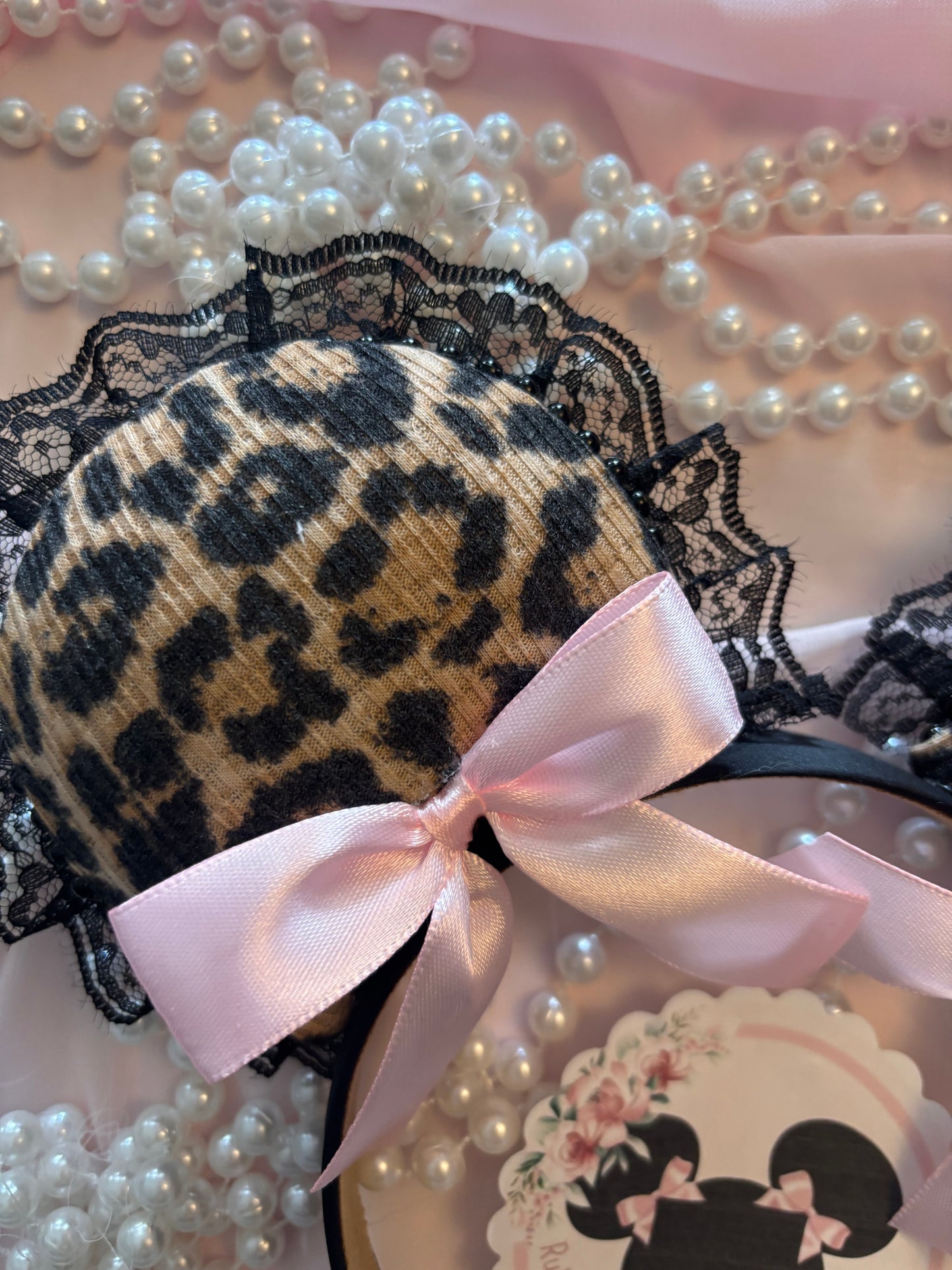 Cheetah (1) pink coquette mouse ears