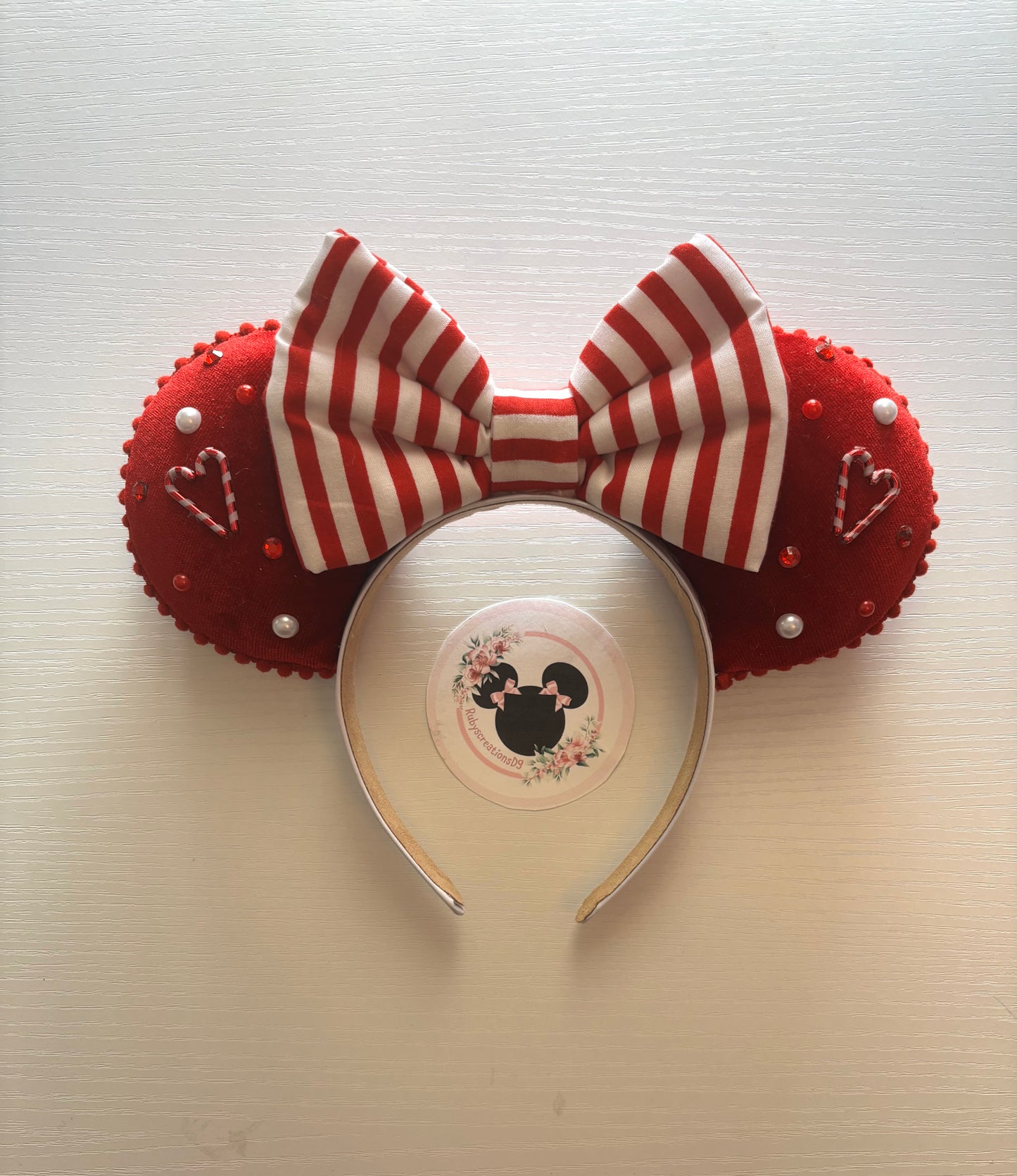 Red peppermint mouse ears