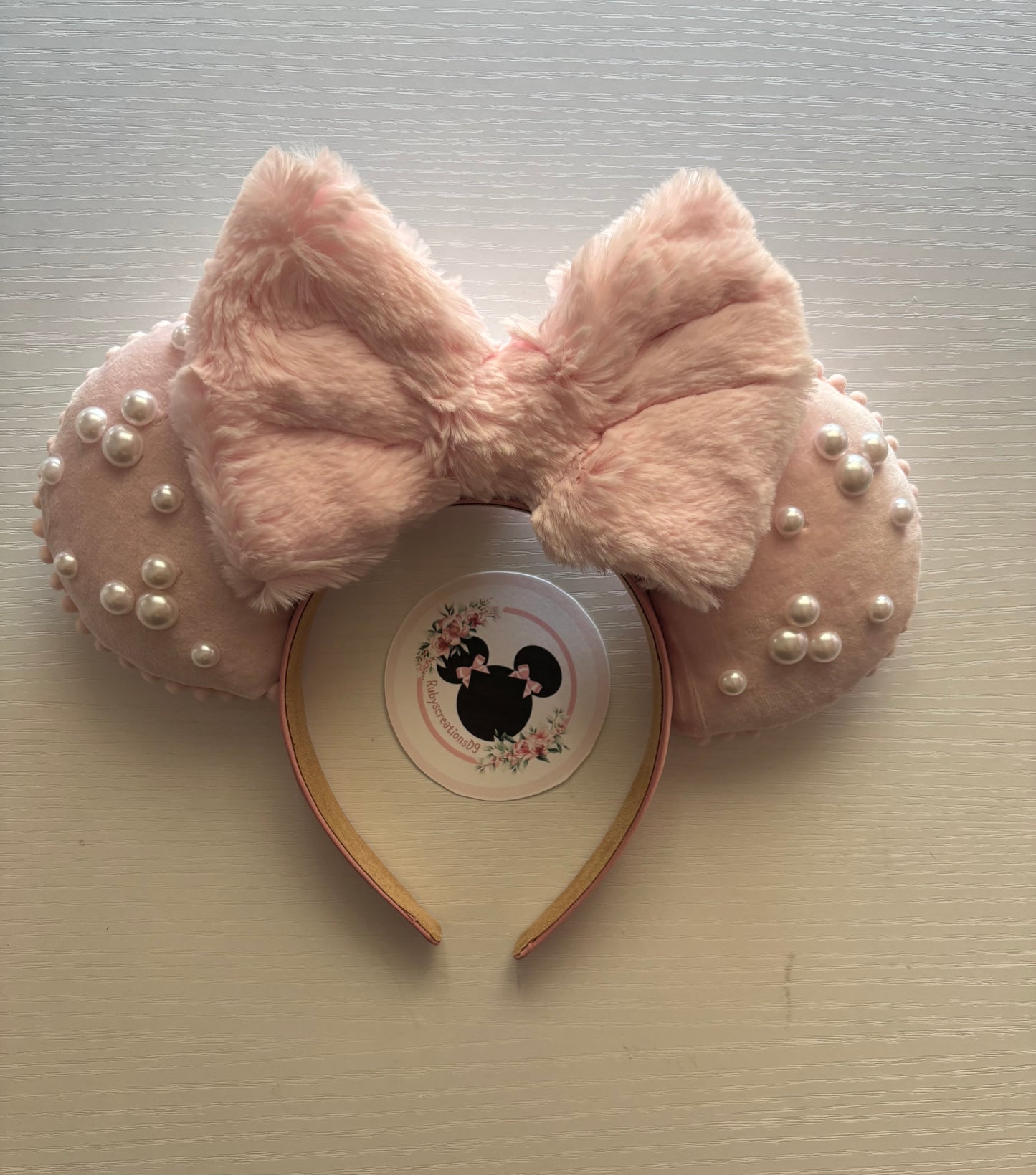 Blushing pink mouse ears