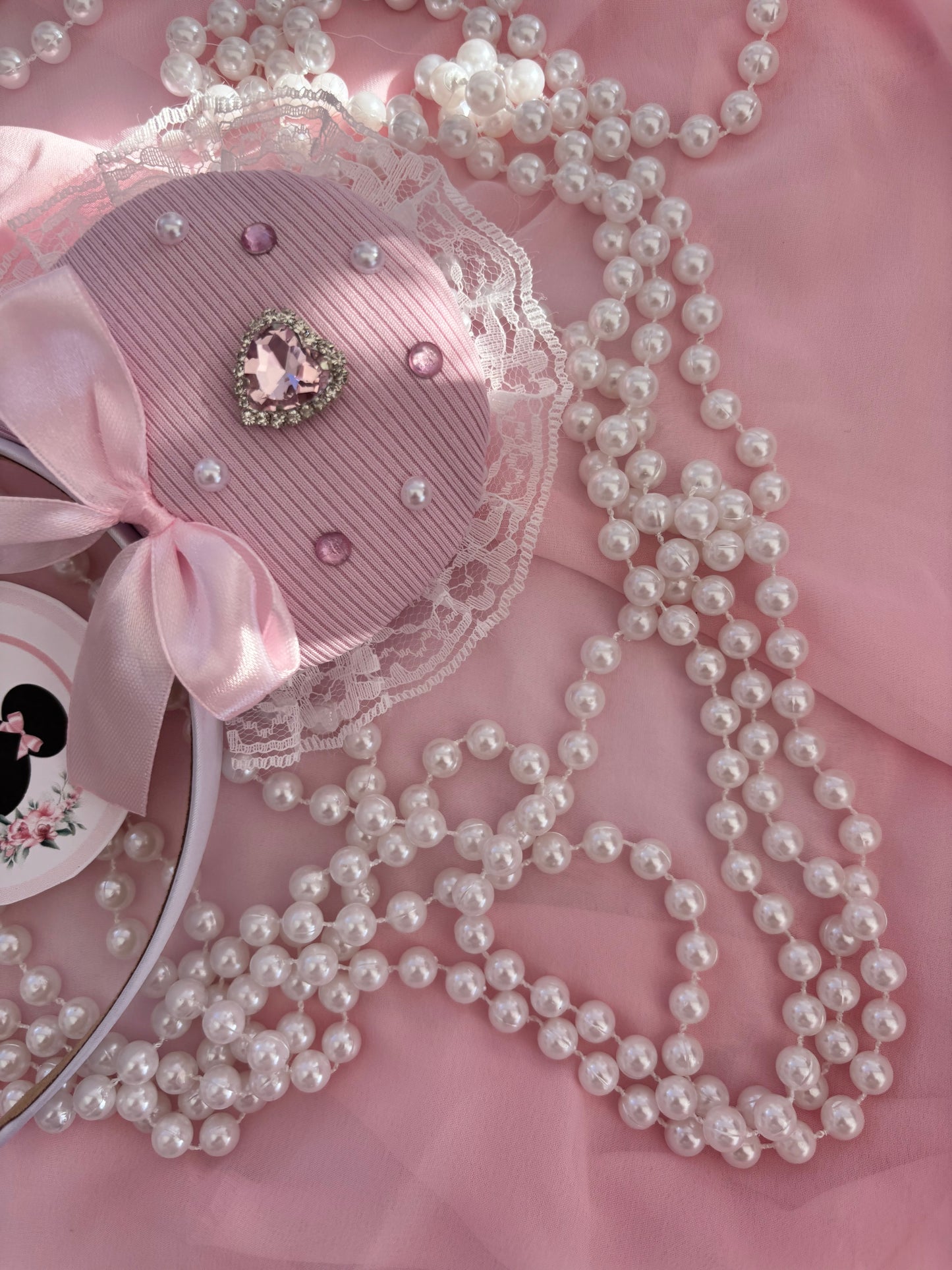 Pink glamour coquette mouse ears