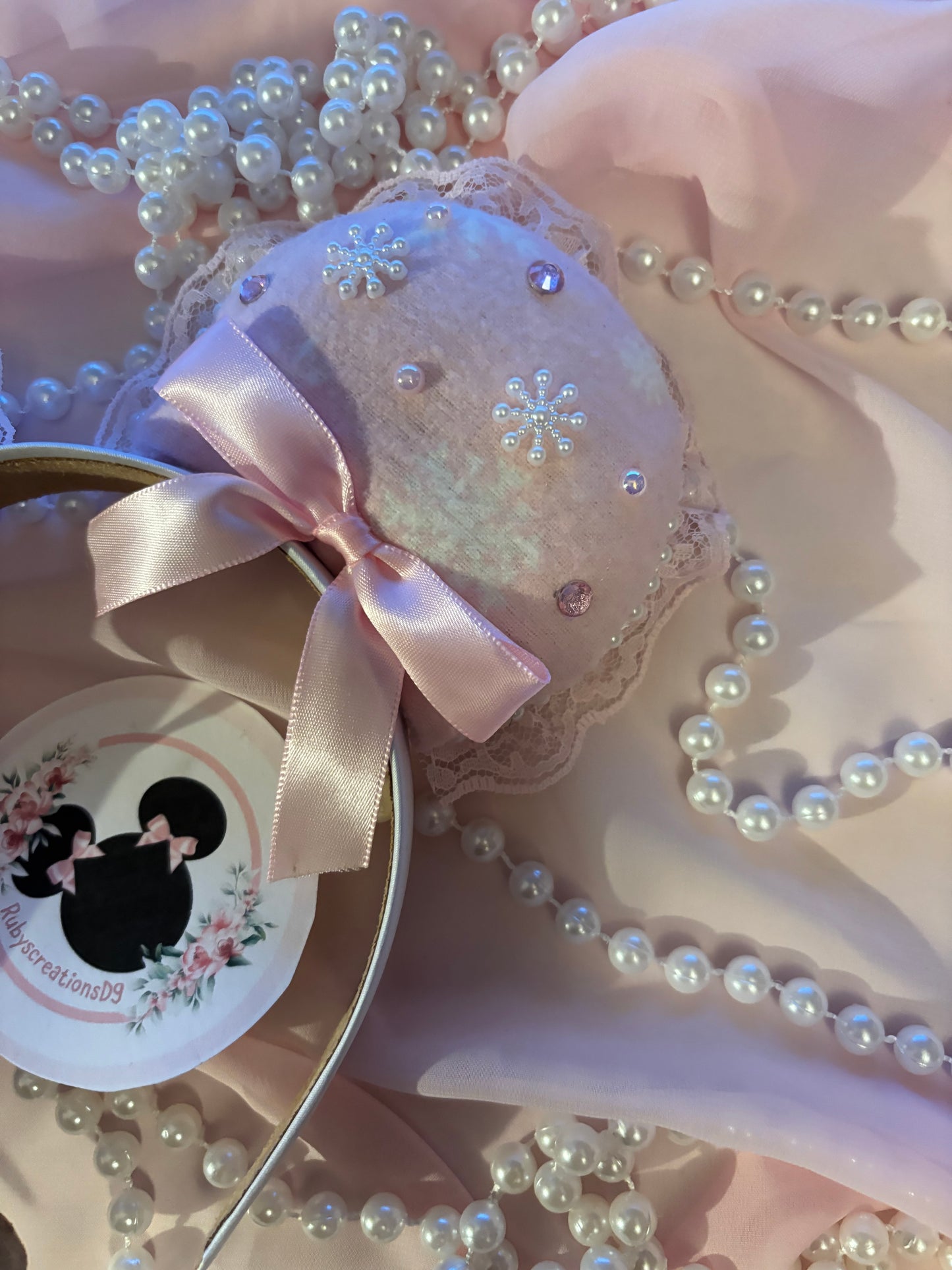 Pink frozen coquette mouse ears