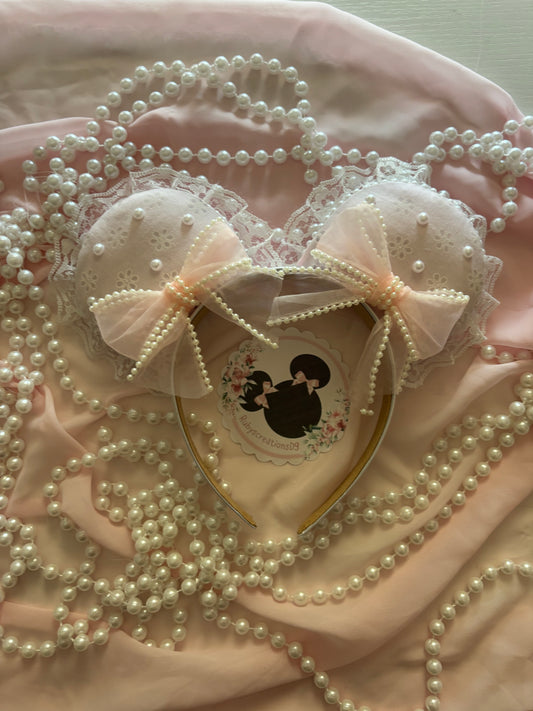 Pastel Rose coquette mouse ears