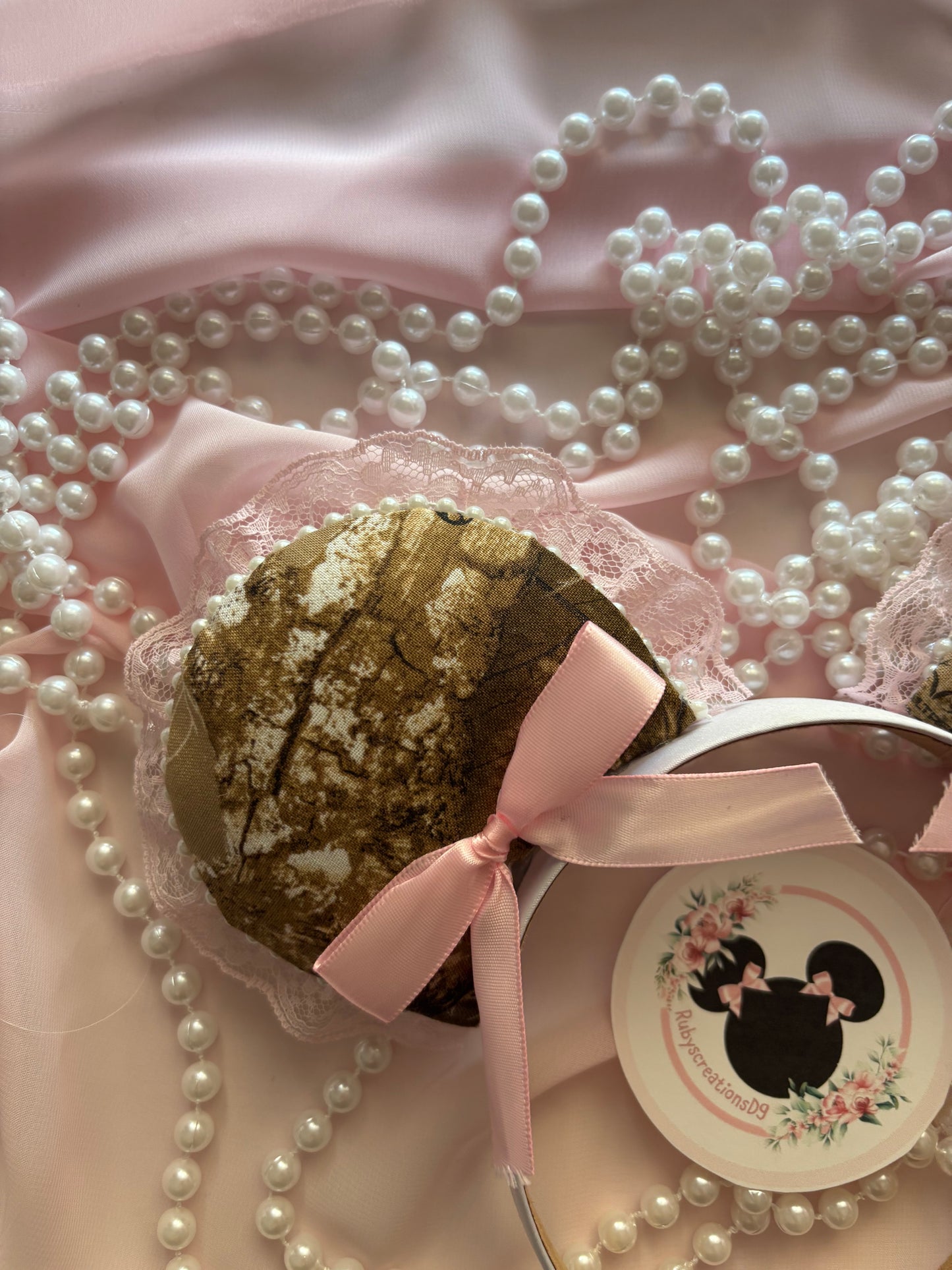 Camo pink coquette mouse ears