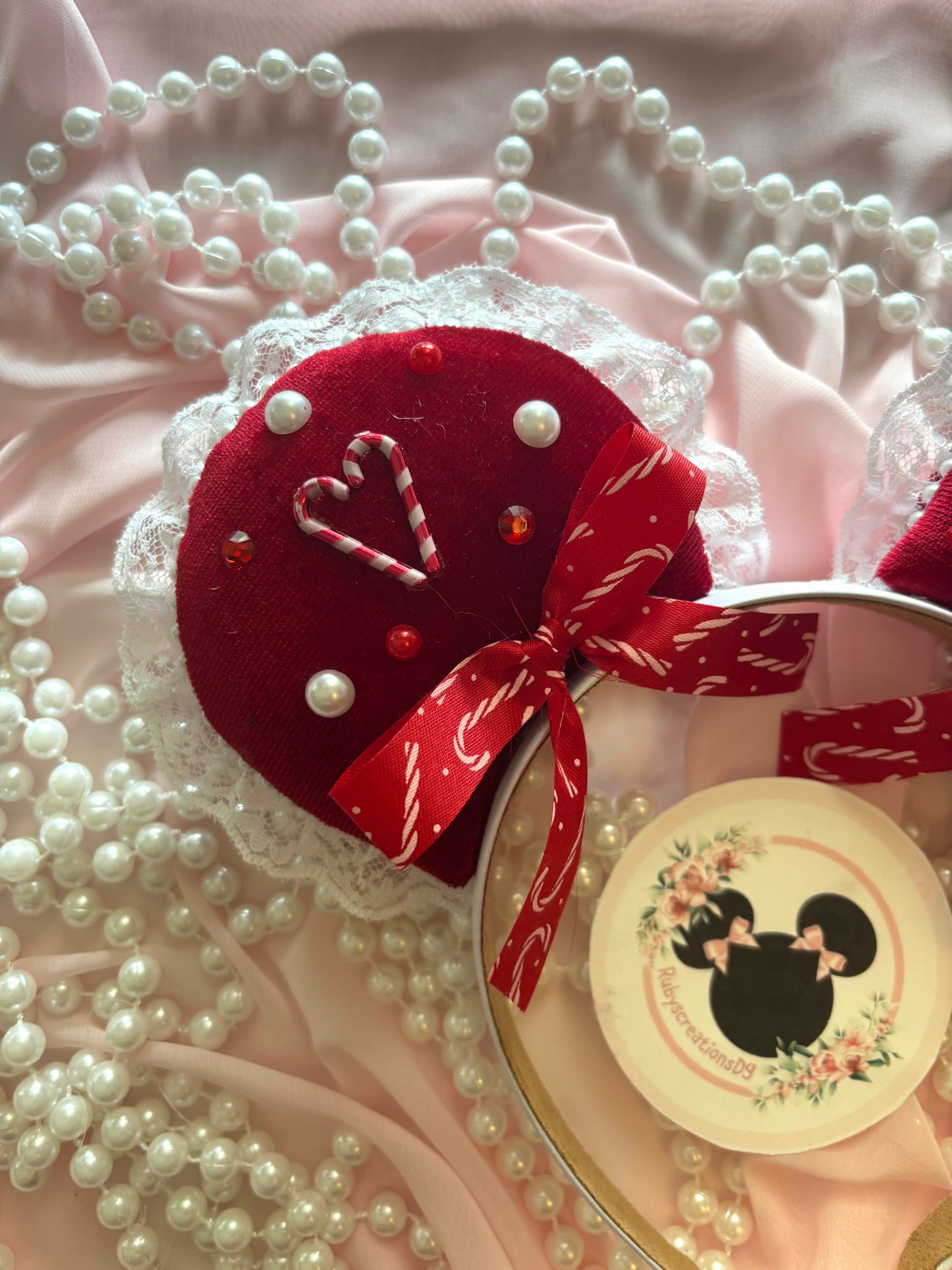 Red peppermint coquette mouse ears