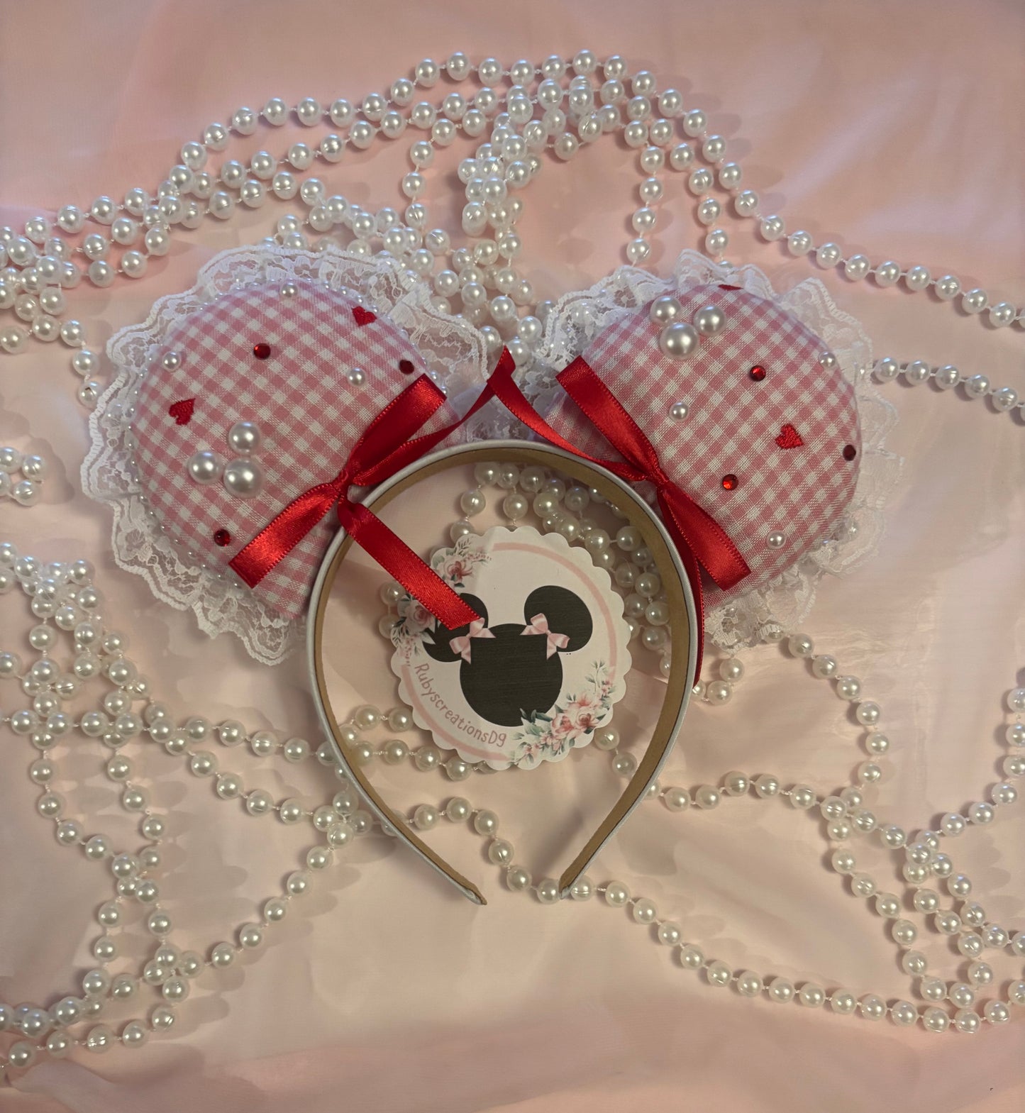 Love check coquette mouse ears