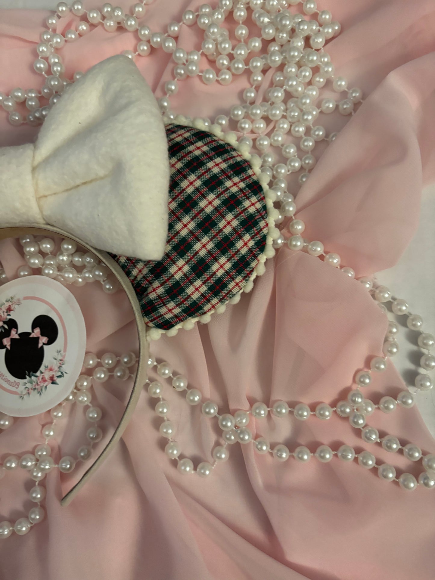 Christmas plaid mouse ears