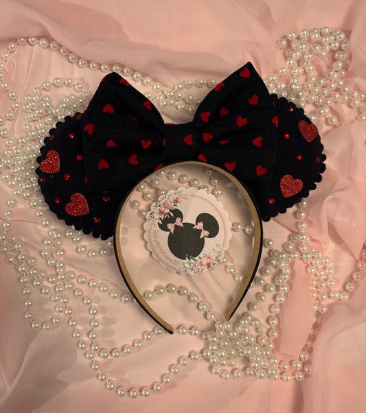 Queen of hearts glitz mouse ears