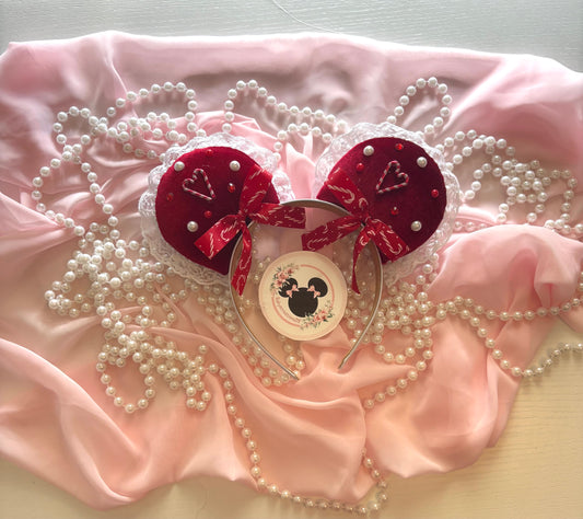 Red peppermint coquette mouse ears