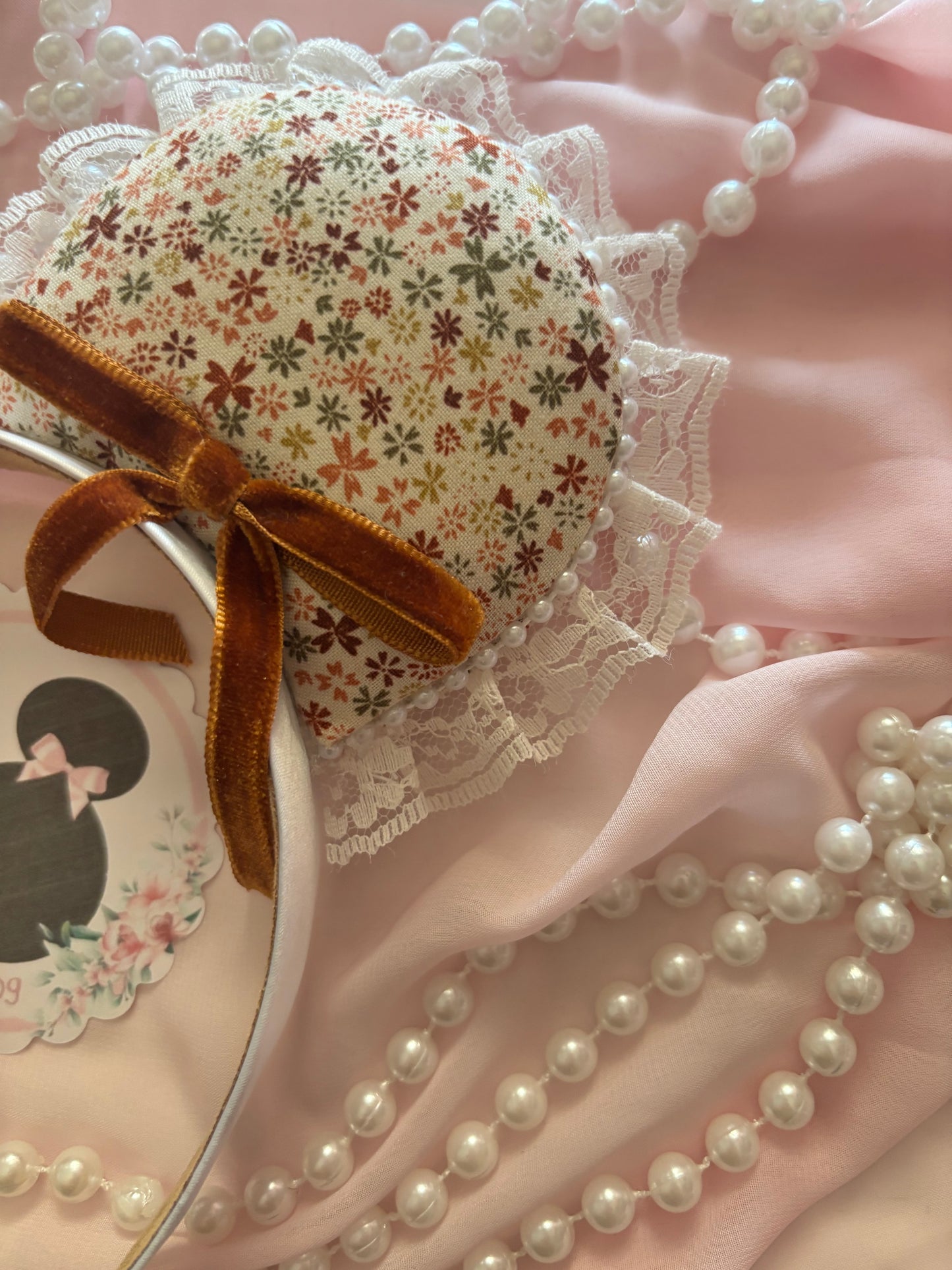 Pumpkin spice coquette mouse ears
