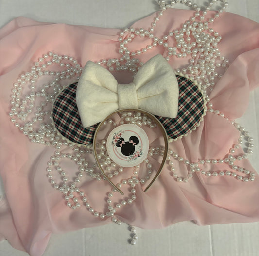 Christmas plaid mouse ears