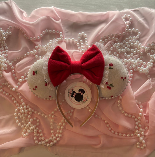 Cherry lace mouse ears