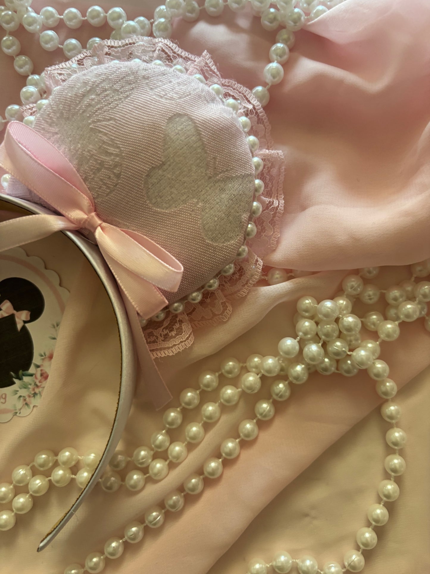 Dusty rose coquette mouse ears