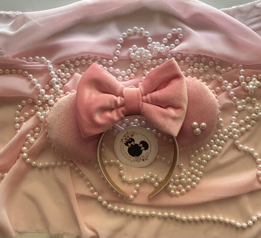 Pink velvet mouse ears