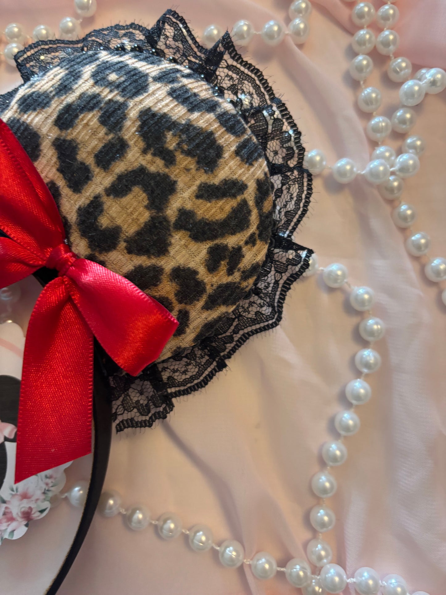 Cheetah (1) red coquette mouse ears