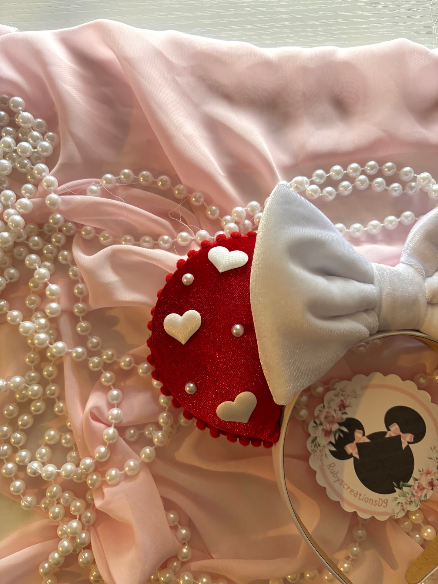 Lovable red mouse ears
