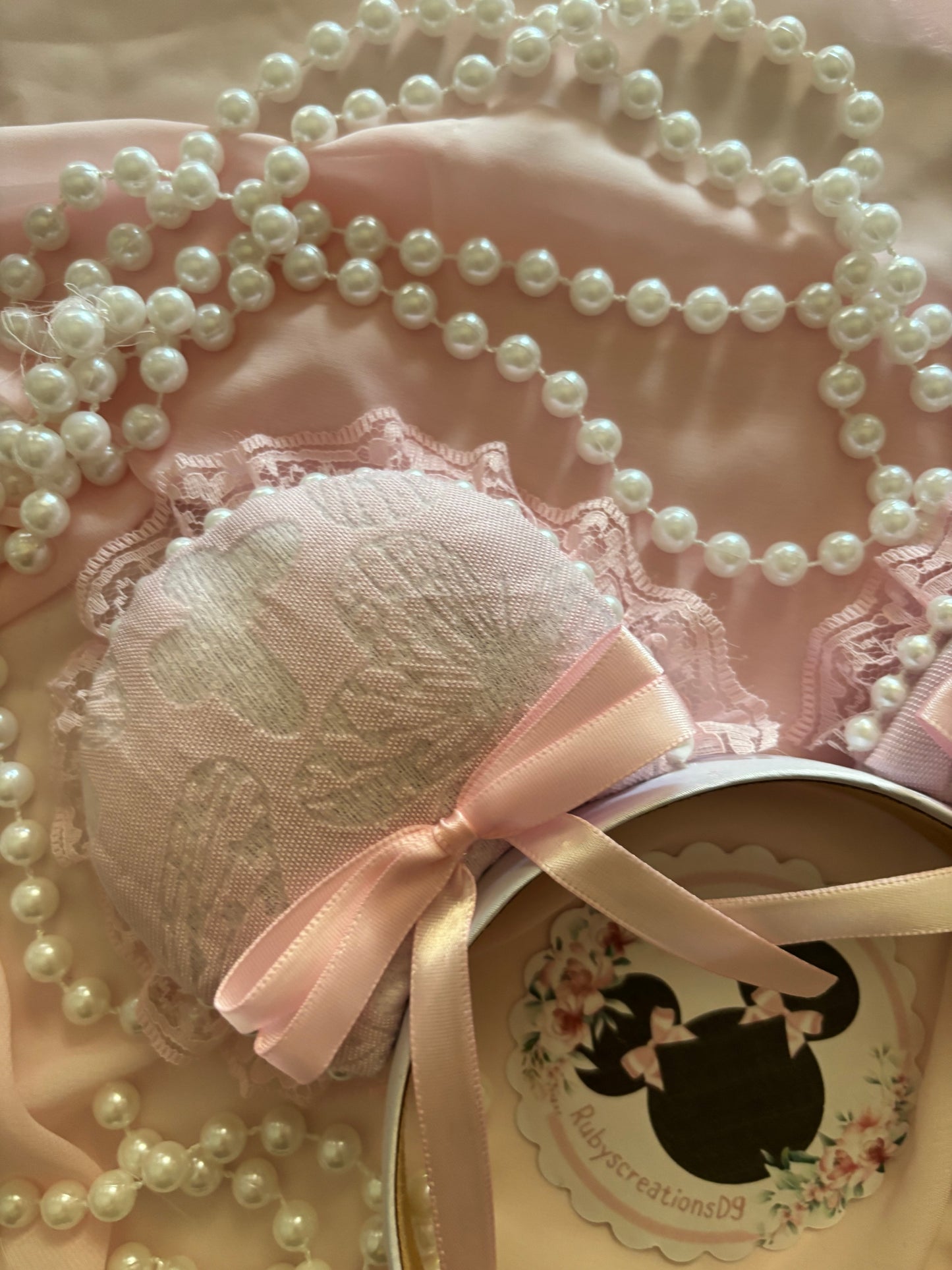 Dusty rose coquette mouse ears