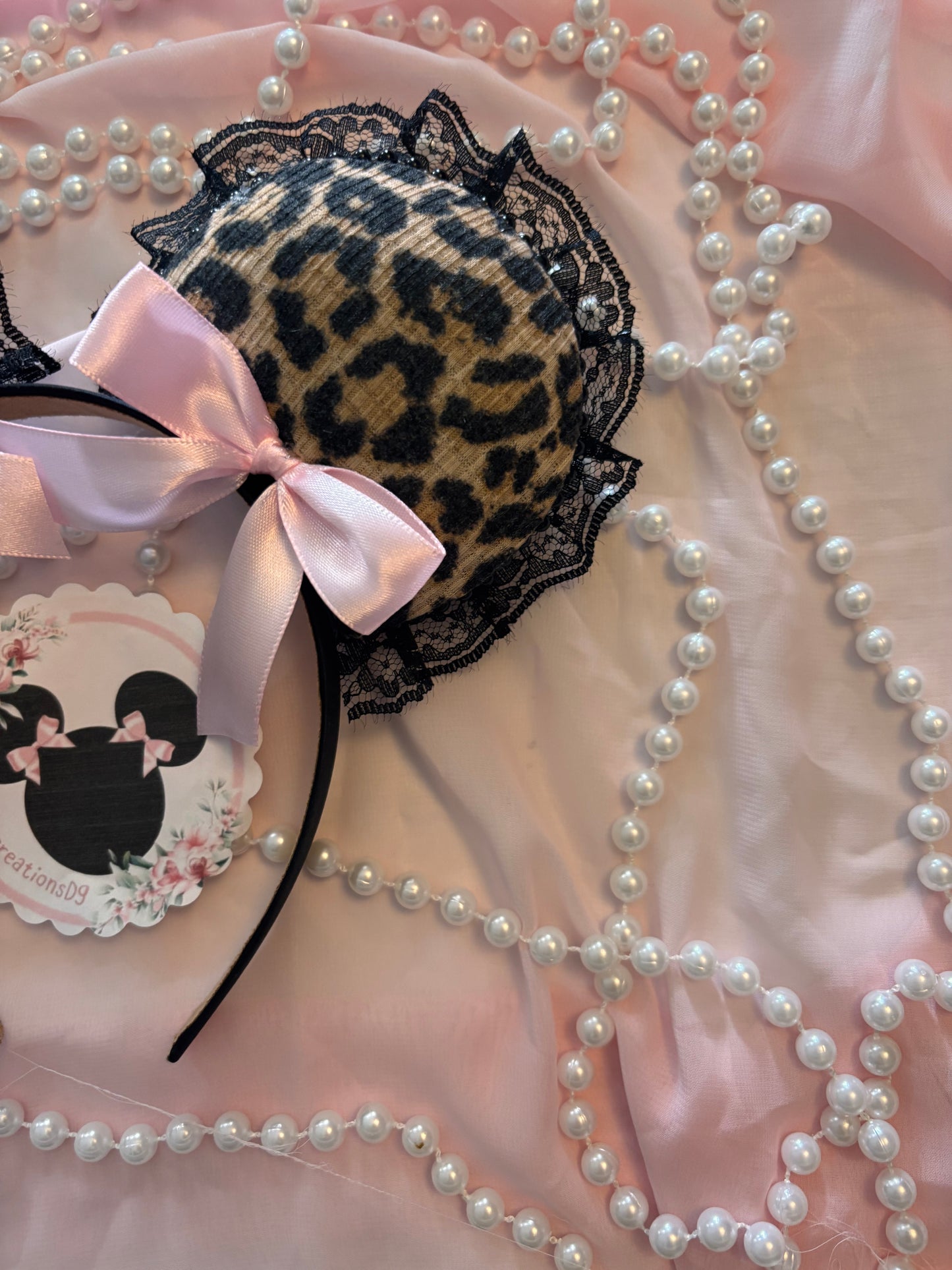 Cheetah (1) pink coquette mouse ears