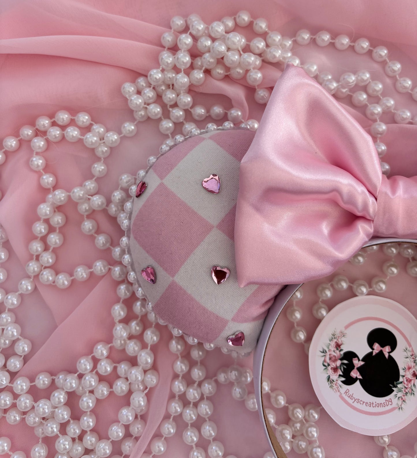 Pink queen of hearts mouse ears