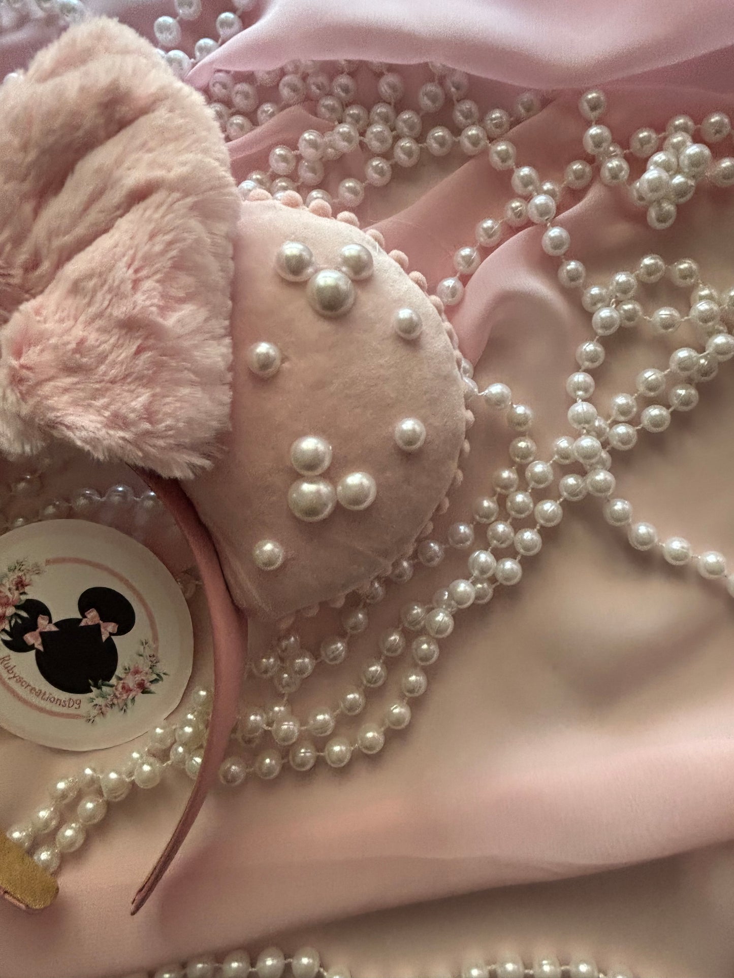 Blushing pink mouse ears