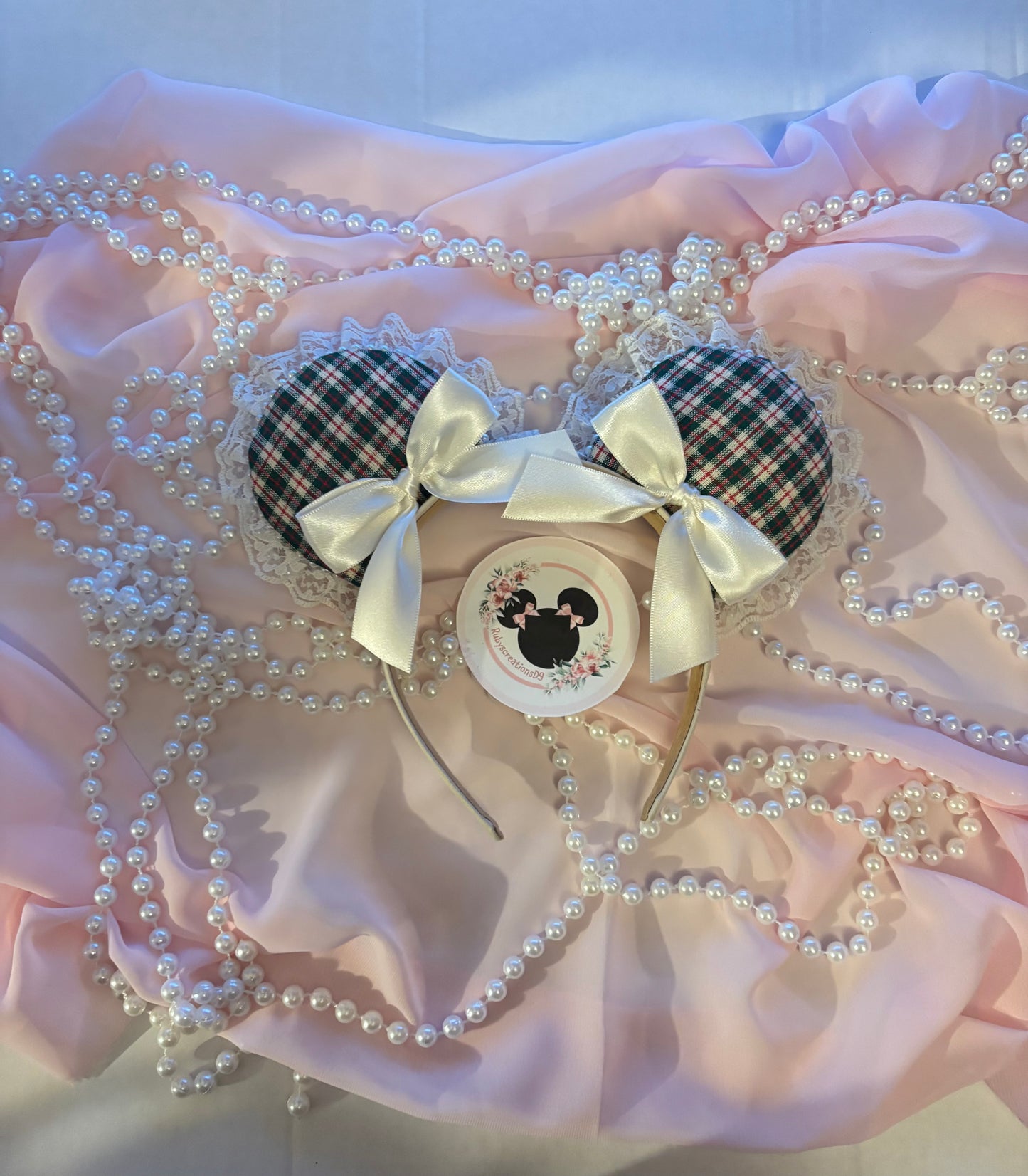 Christmas plaid mouse ears