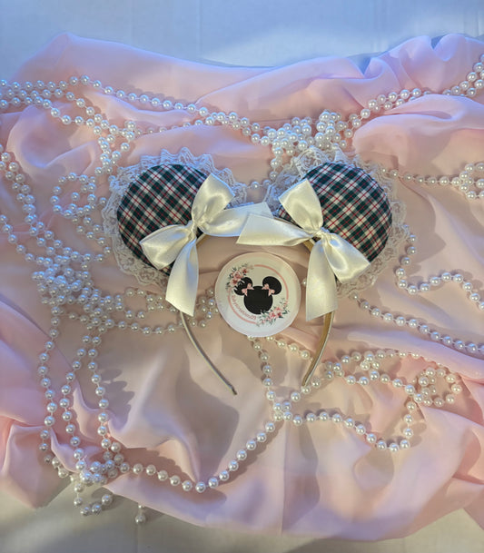 Christmas plaid mouse ears