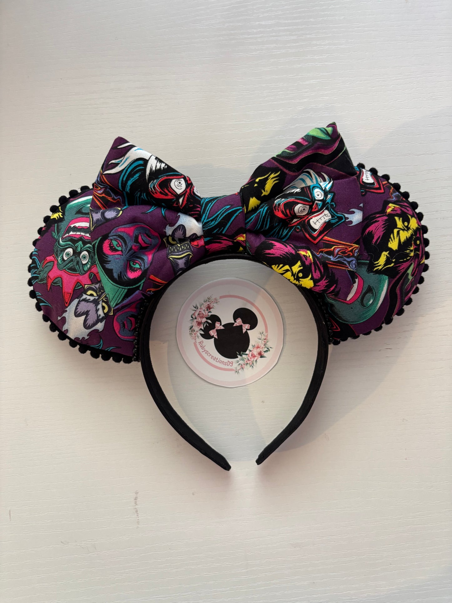 Neon villains mouse ears