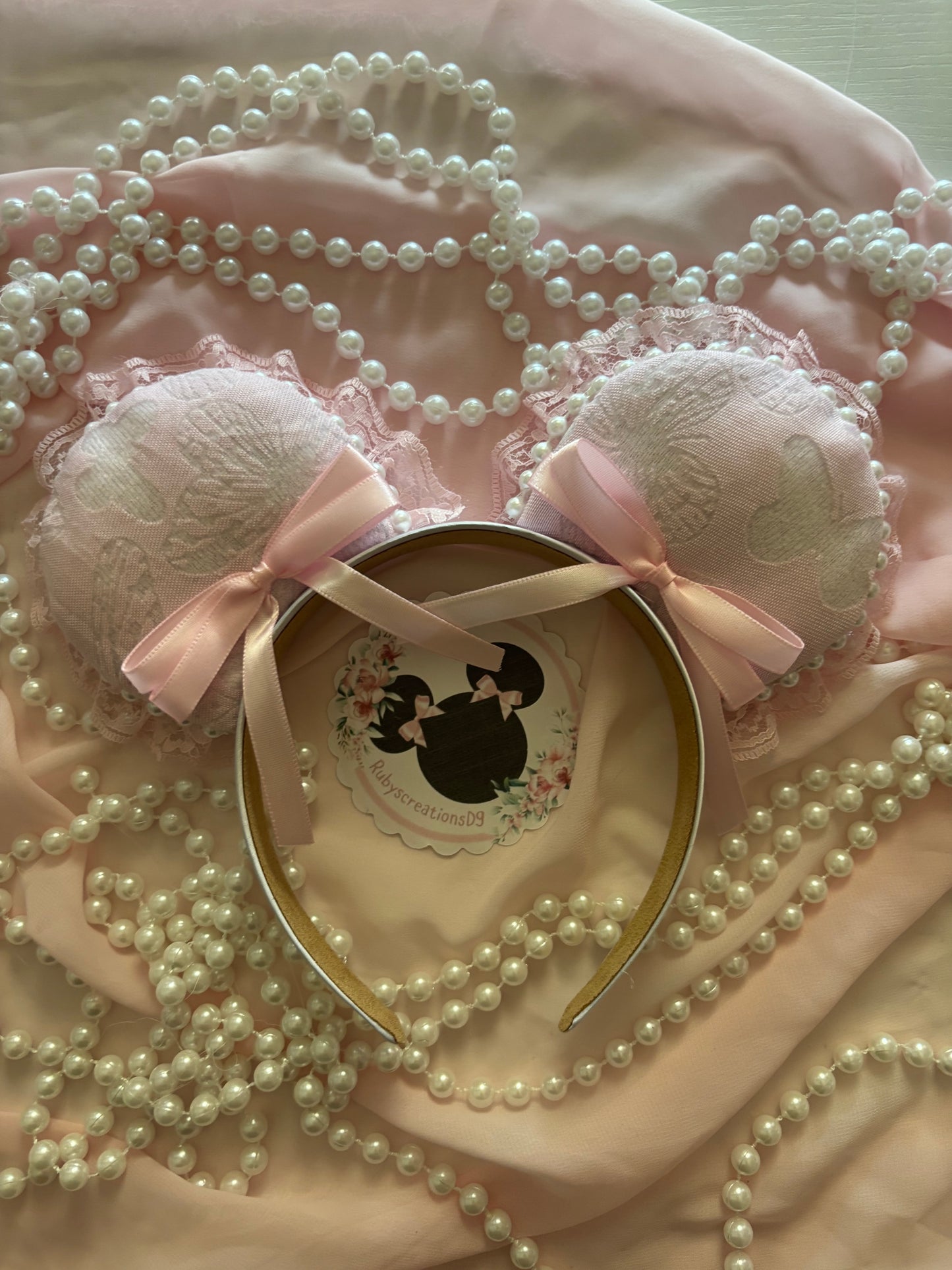 Dusty rose coquette mouse ears