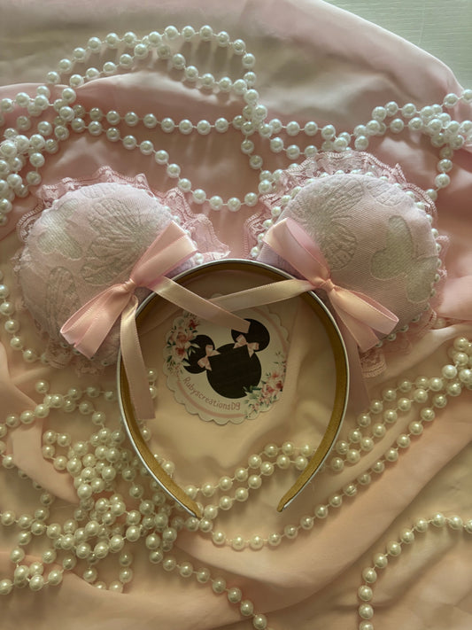 Dusty rose coquette mouse ears