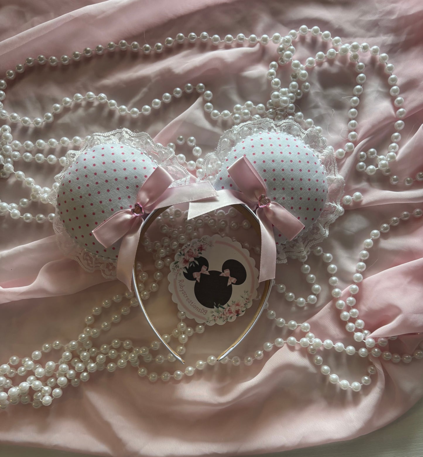 Fuchsia dot coquette mouse ears