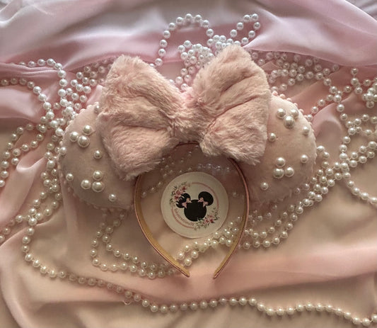 Blushing pink mouse ears