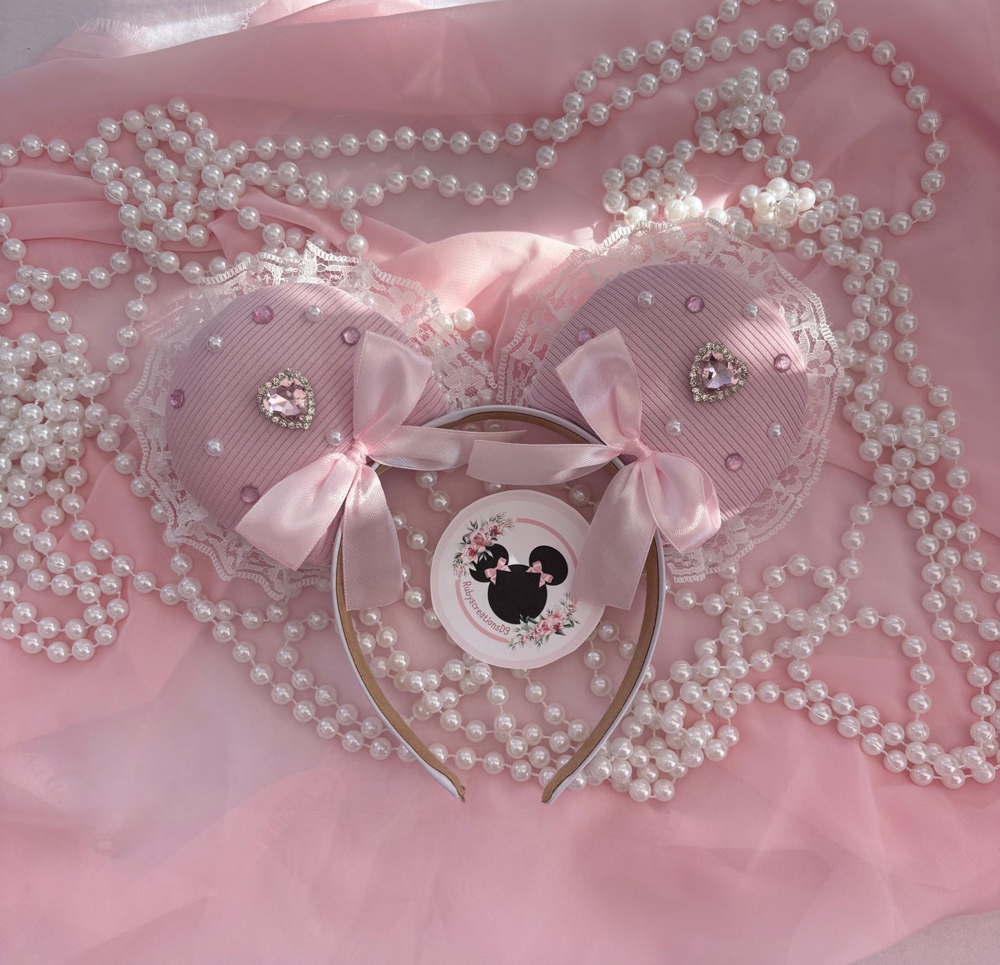 Pink glamour coquette mouse ears