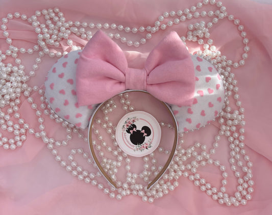 Pink hearts mouse ears