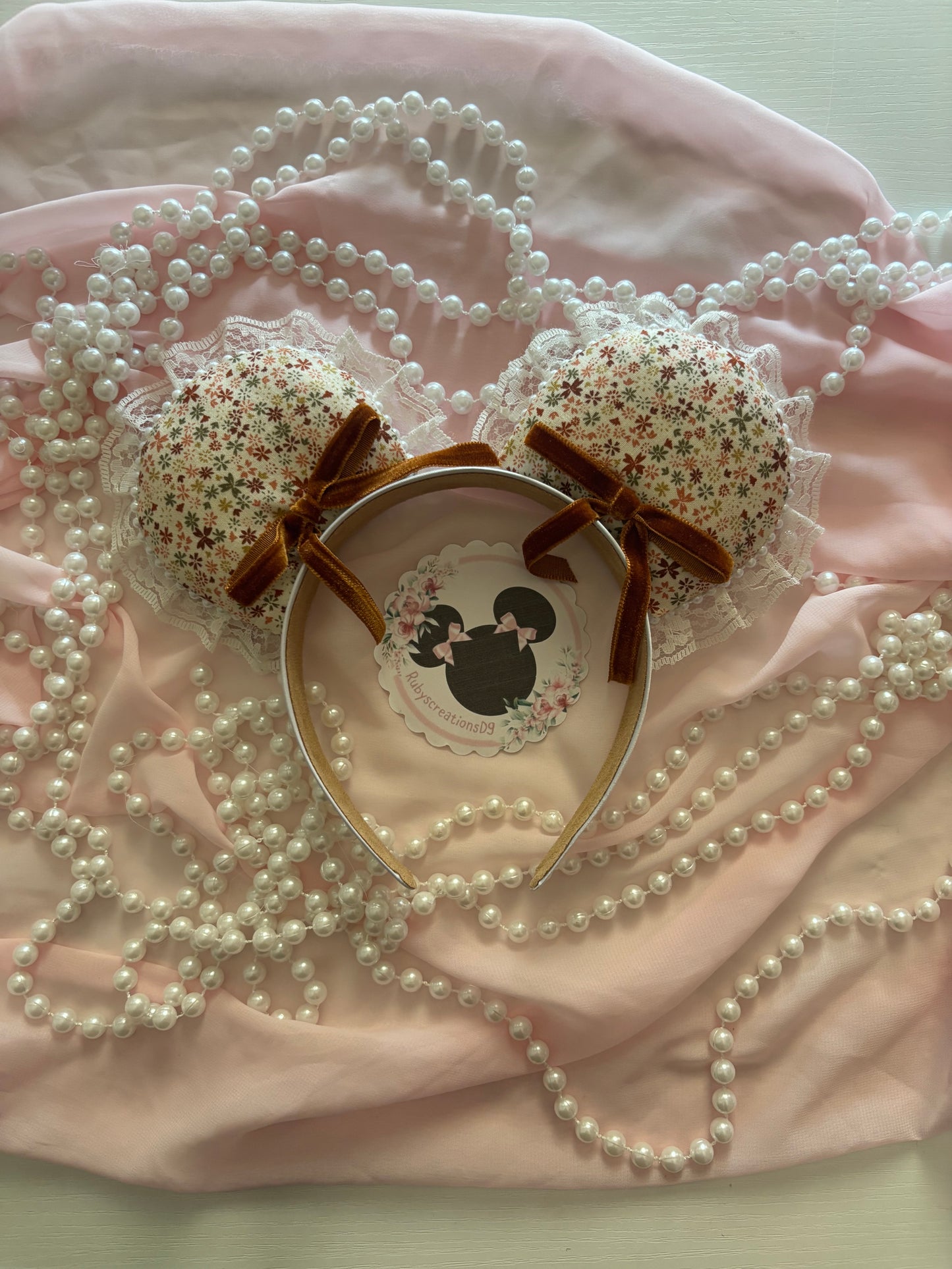 Pumpkin spice coquette mouse ears