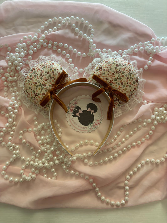 Pumpkin spice coquette mouse ears