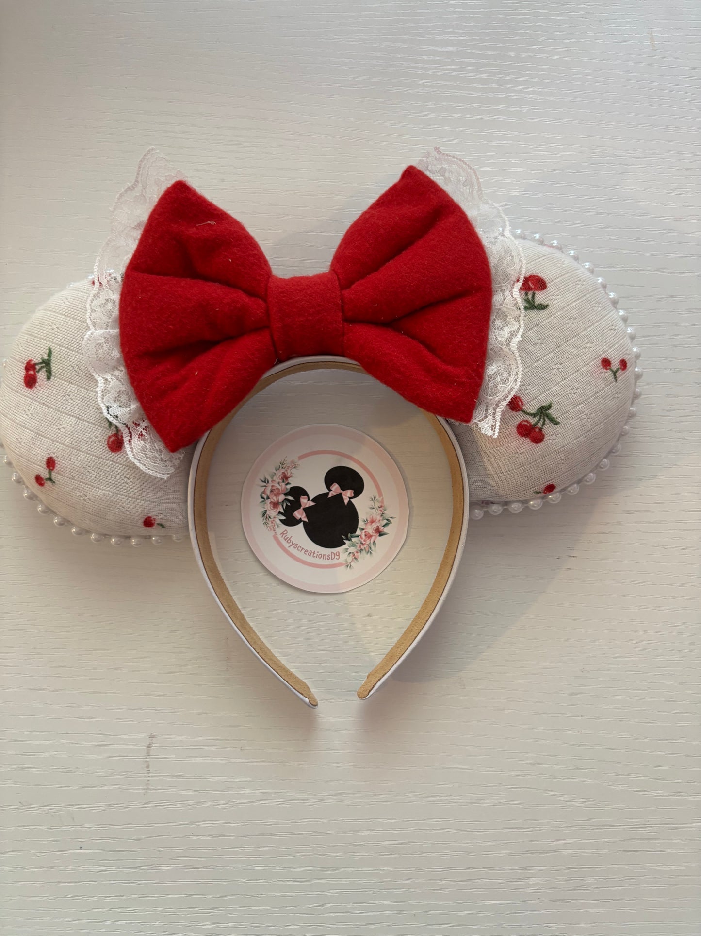 Cherry lace mouse ears