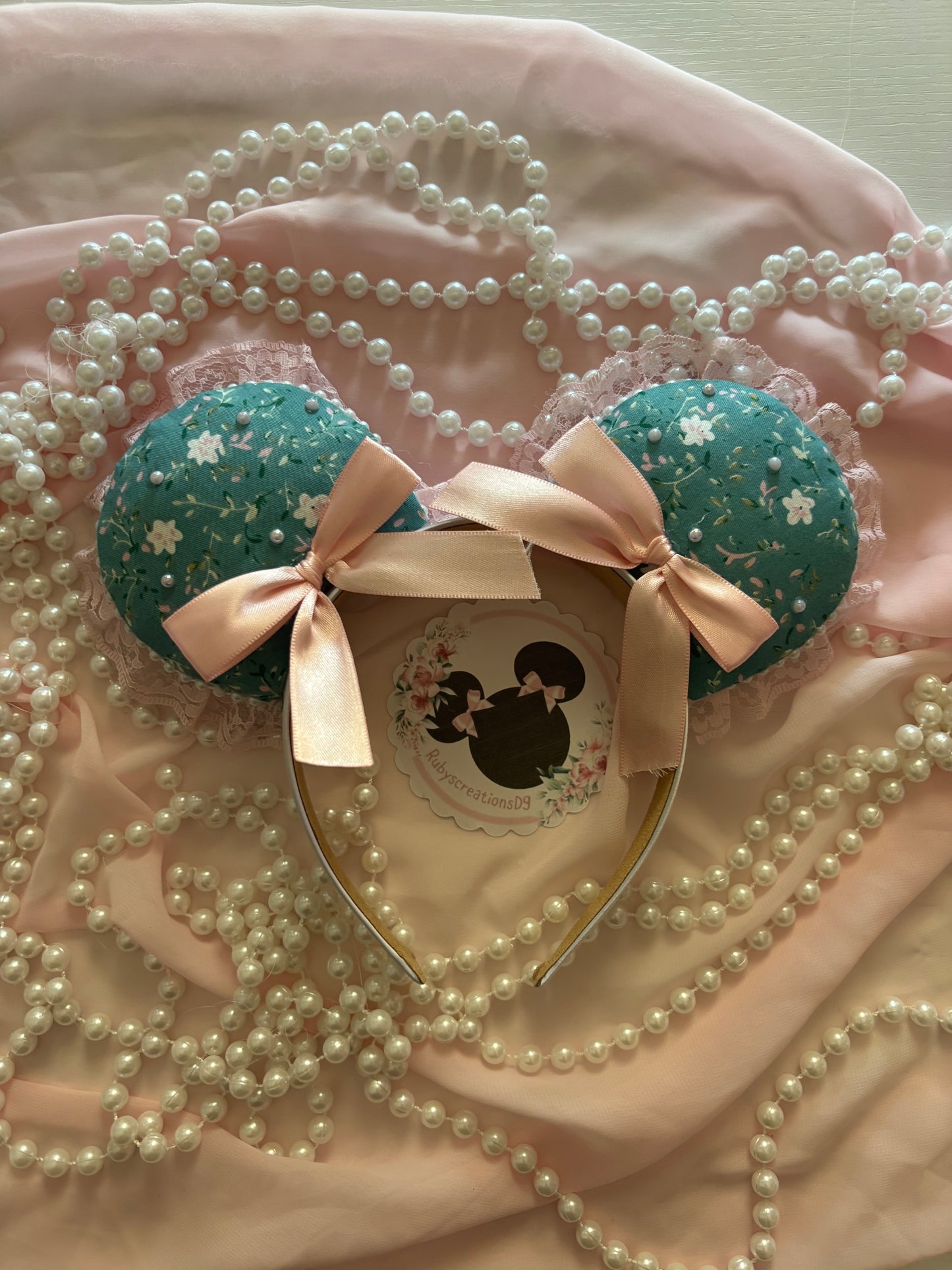 Teal coquette mouse ears