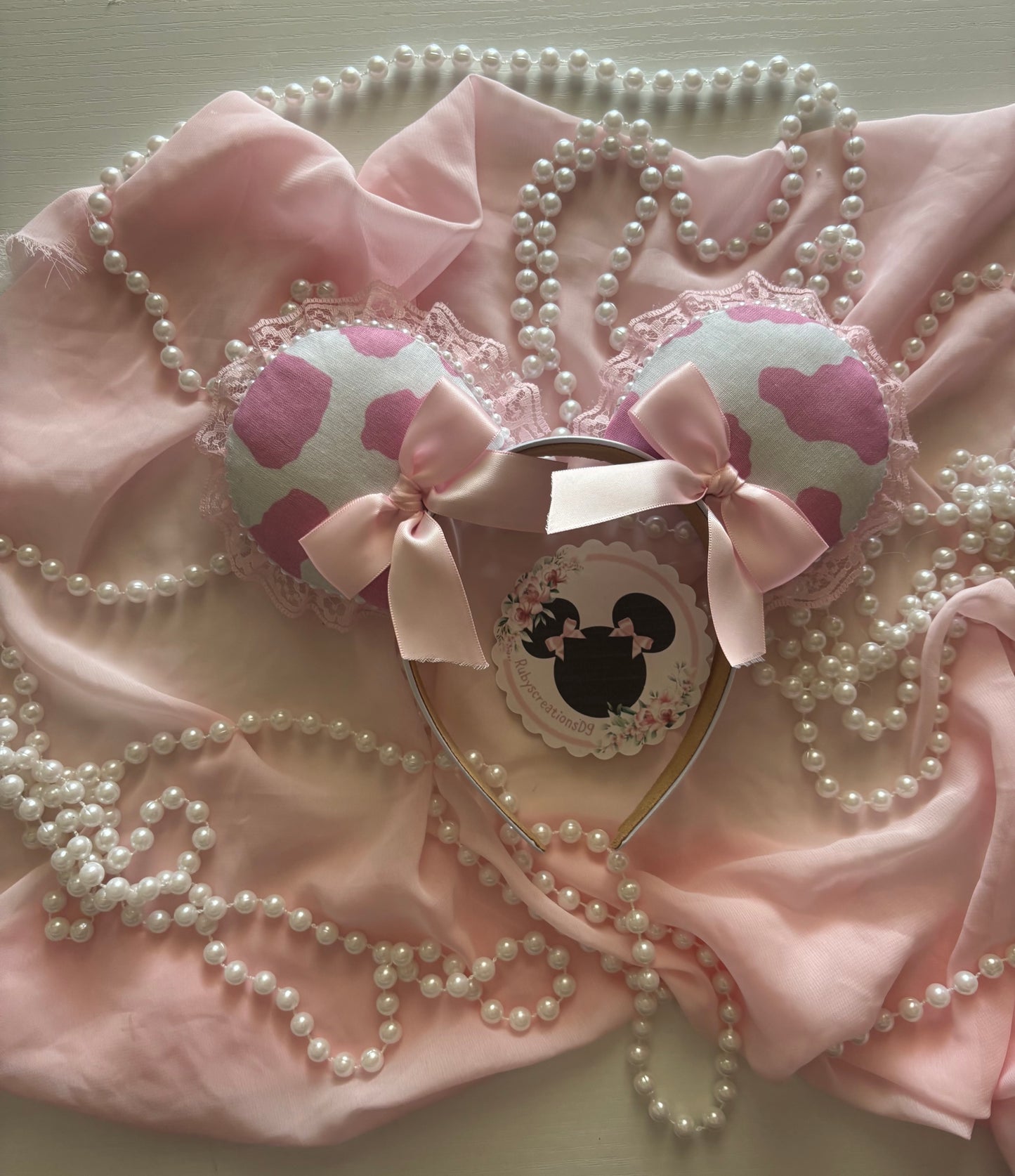 Strawberry milkshake coquette mouse ears