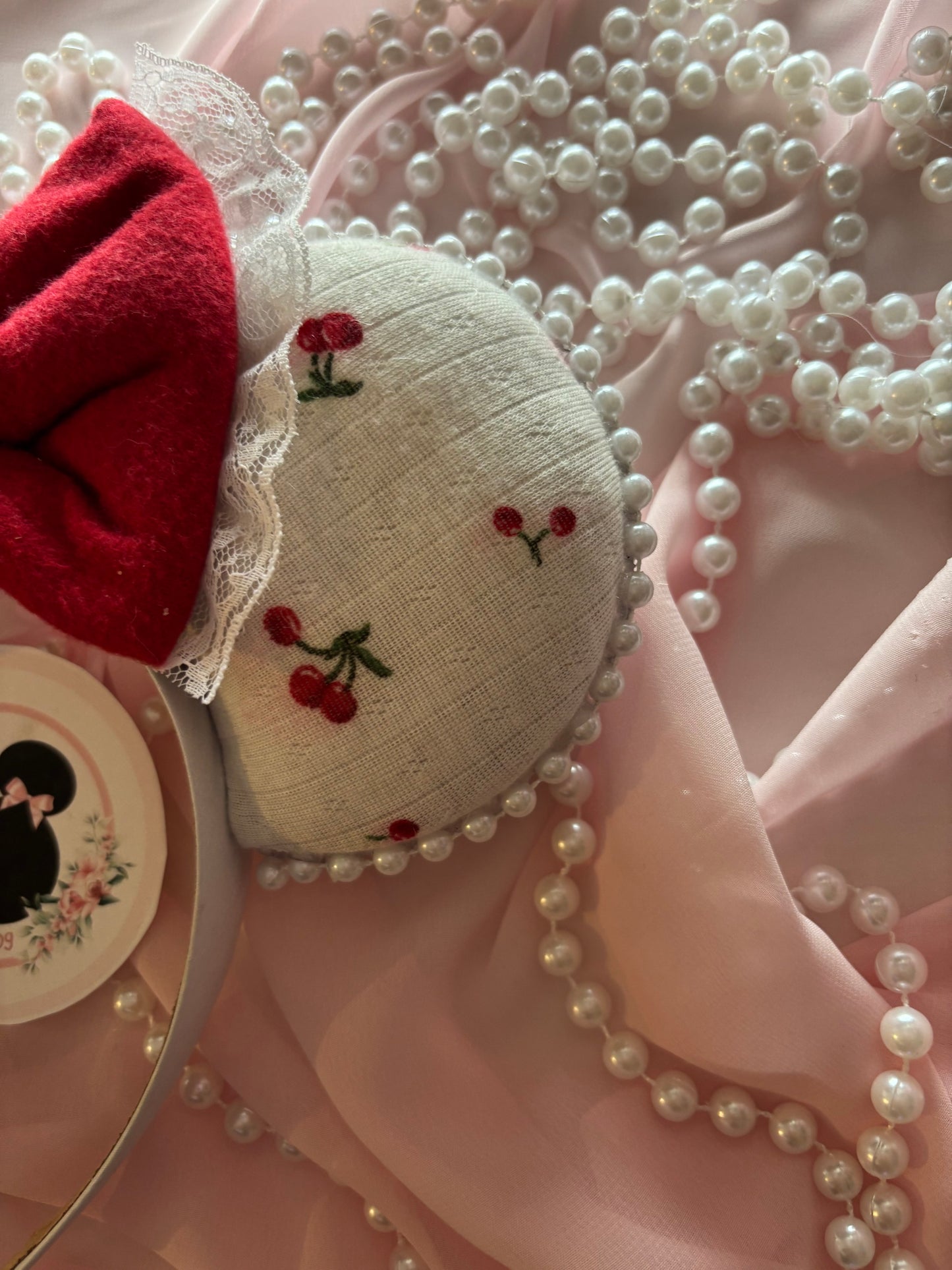 Cherry lace mouse ears