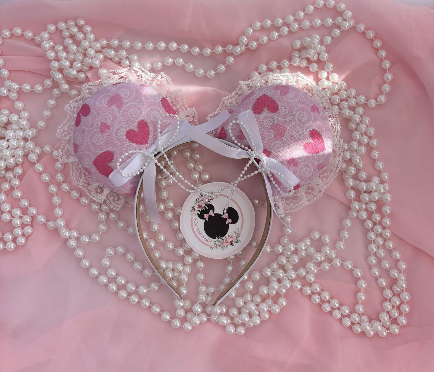 Lovely pearls coquette mouse ears