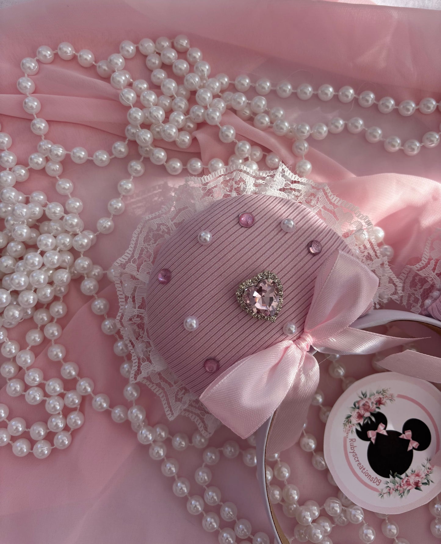 Pink glamour coquette mouse ears