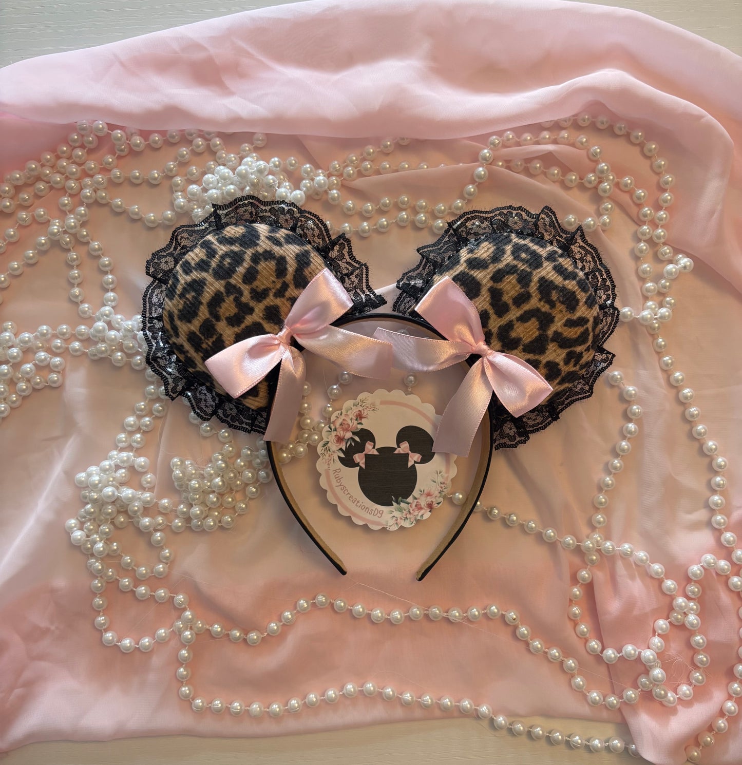 Cheetah (1) pink coquette mouse ears