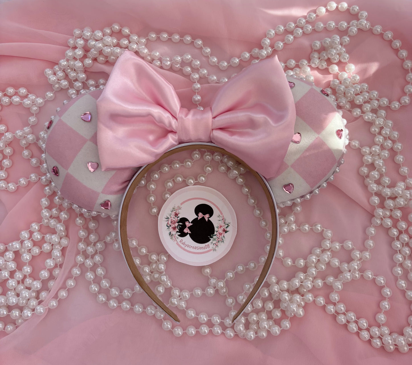 Pink queen of hearts mouse ears