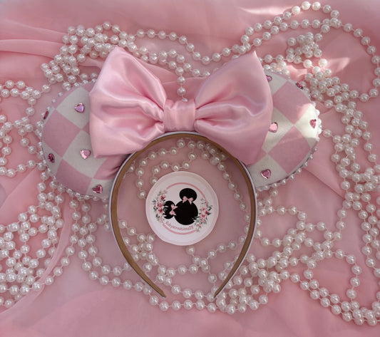 Pink queen of hearts mouse ears