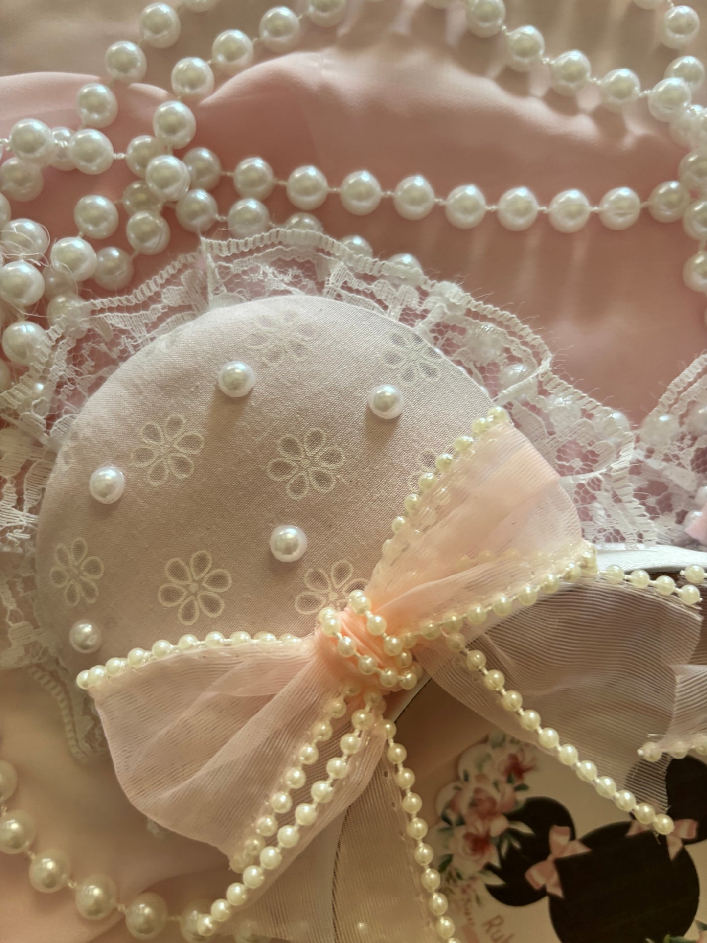 Pastel Rose coquette mouse ears